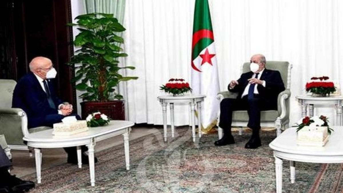 الرئيس الجزائري و وزير الدولة البرتغالي السيد أوغوشتو سانتوش سيلفا ( وكالة الأنباء الجزائرية )